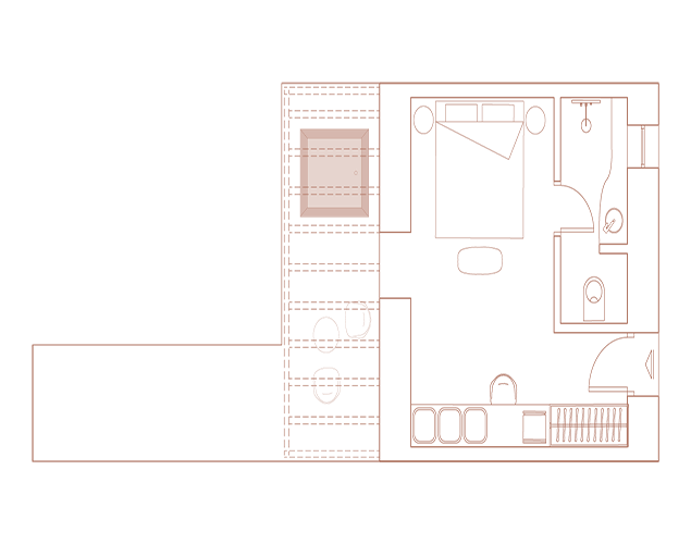 Delos Sea View Suite with Jetted Tub Floor Plan